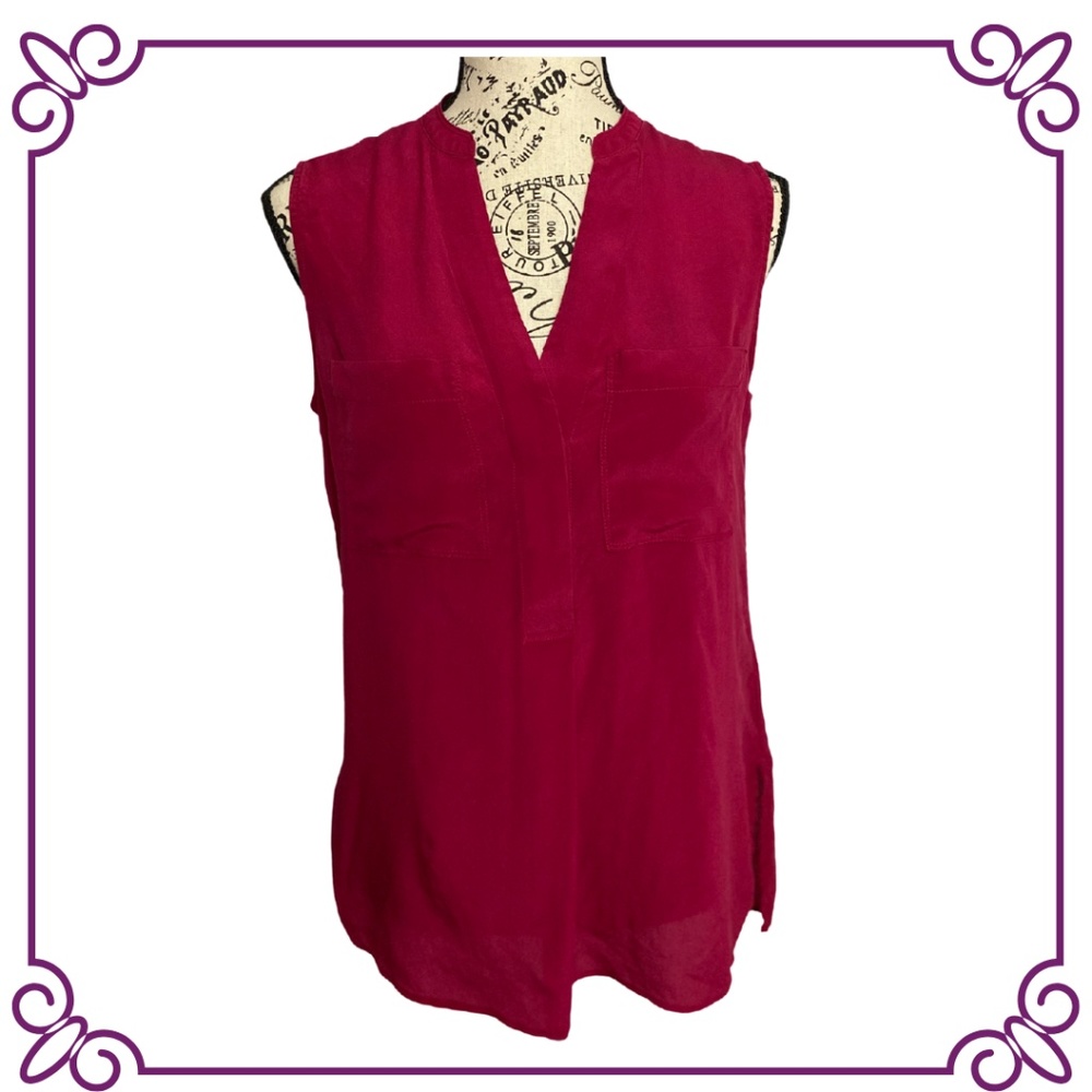 Sleeveless Silk Blouse